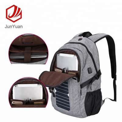 manufacturer Custom Solar Laptop Backpack with USB Charging port